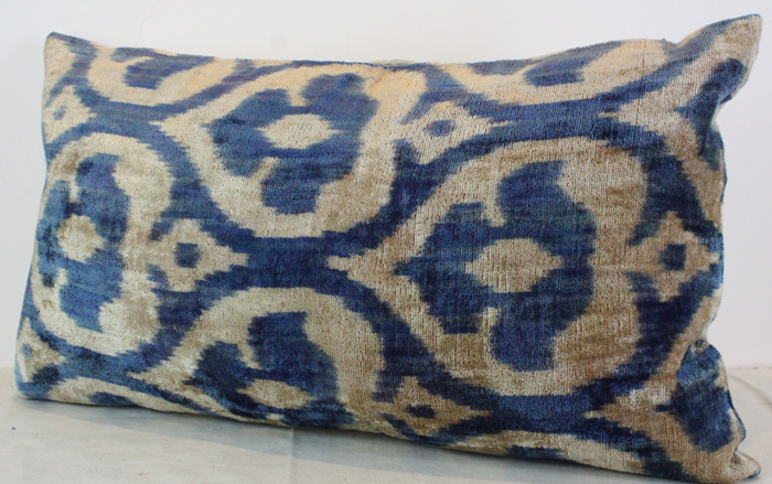 Silk velvet ikat store pillows